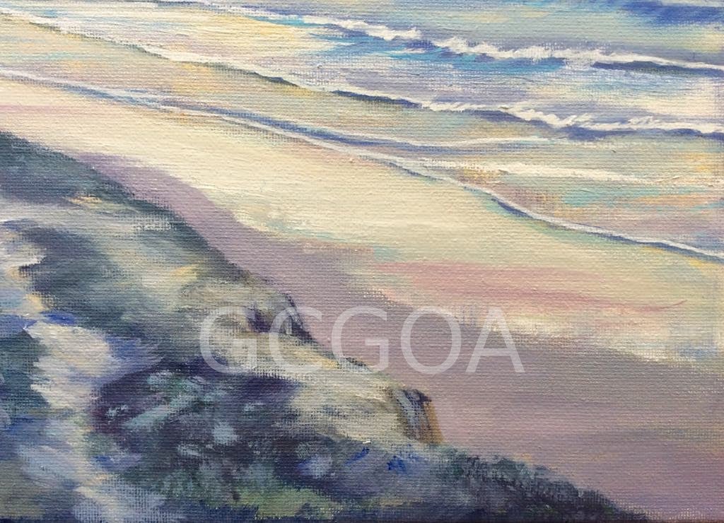 Sunset Colours Over Pippi Beach - Gold Coast Gallery Of ArtAnne Strambi