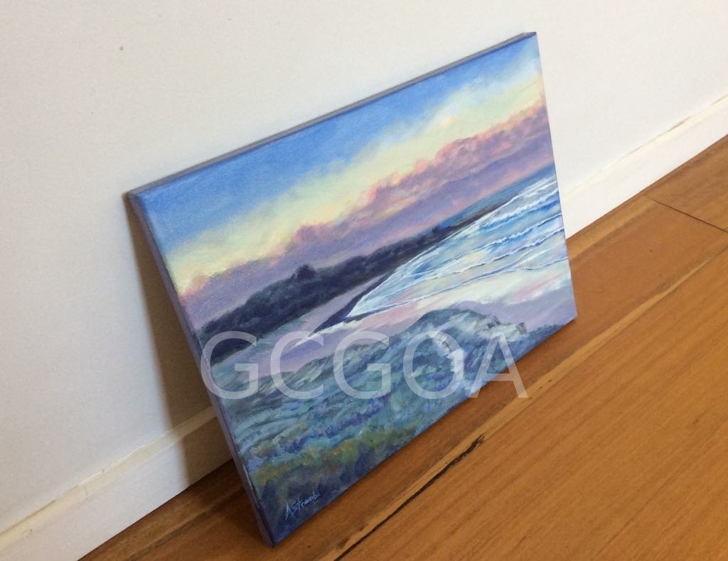Sunset Colours Over Pippi Beach - Gold Coast Gallery Of ArtAnne Strambi