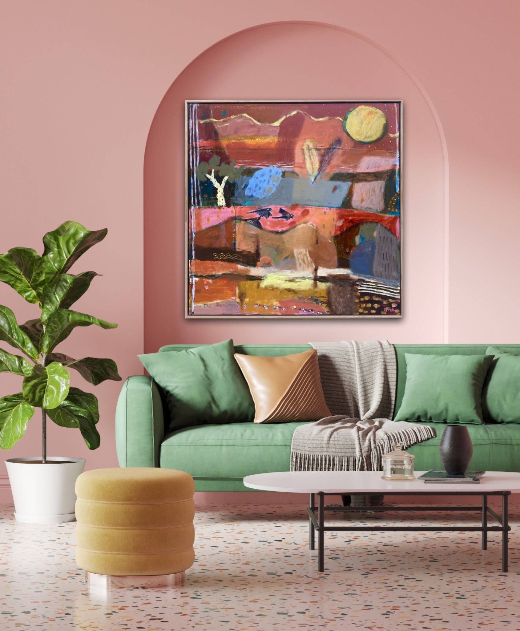Sunset In The Ranges - Original Art - Gold Coast Gallery Of ArtGreta Hounslow