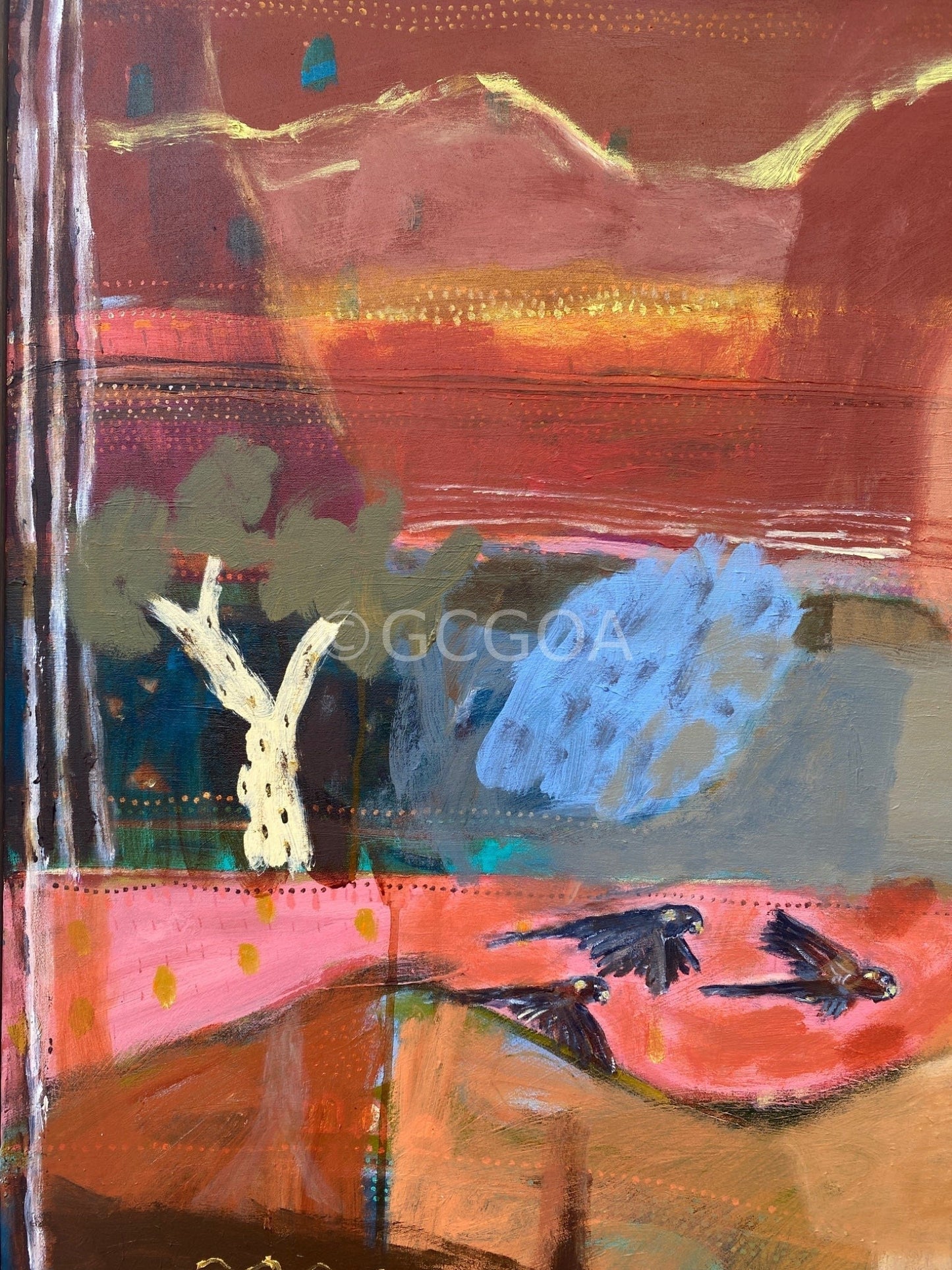 Sunset In The Ranges - Original Art - Gold Coast Gallery Of ArtGreta Hounslow