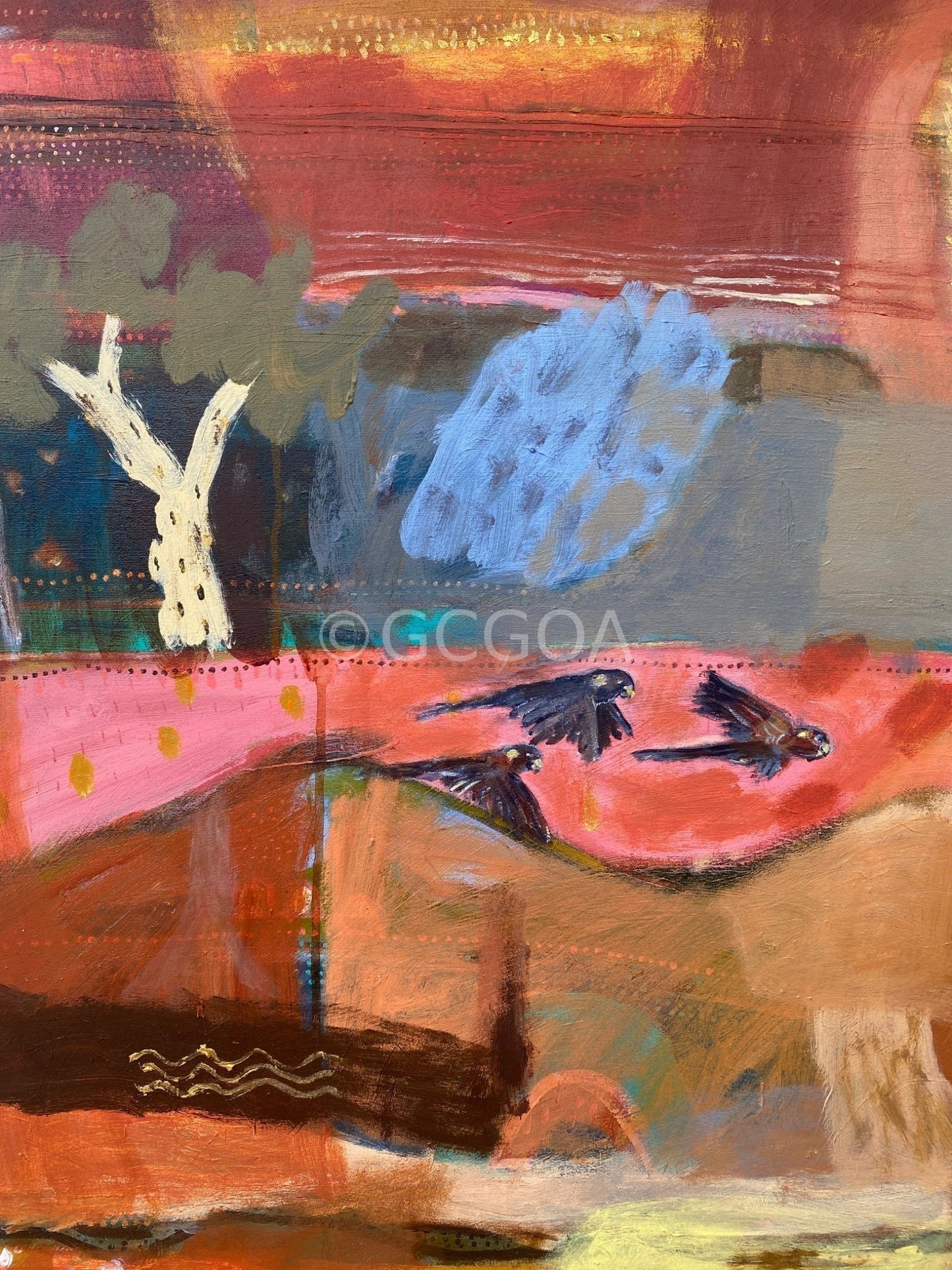 Sunset In The Ranges - Original Art - Gold Coast Gallery Of ArtGreta Hounslow