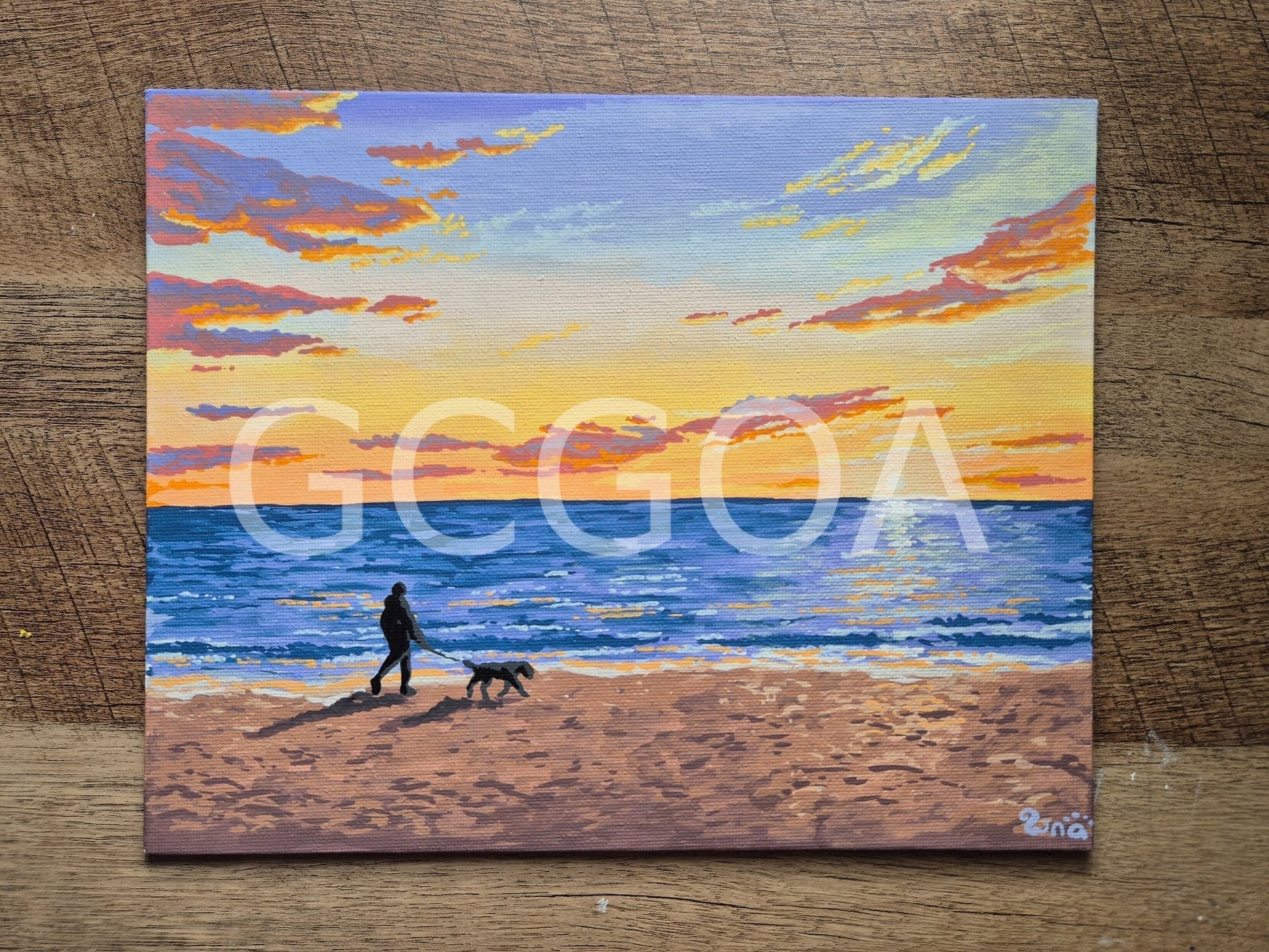 Sunset Walkies - Gold Coast Gallery Of ArtRenae Hall