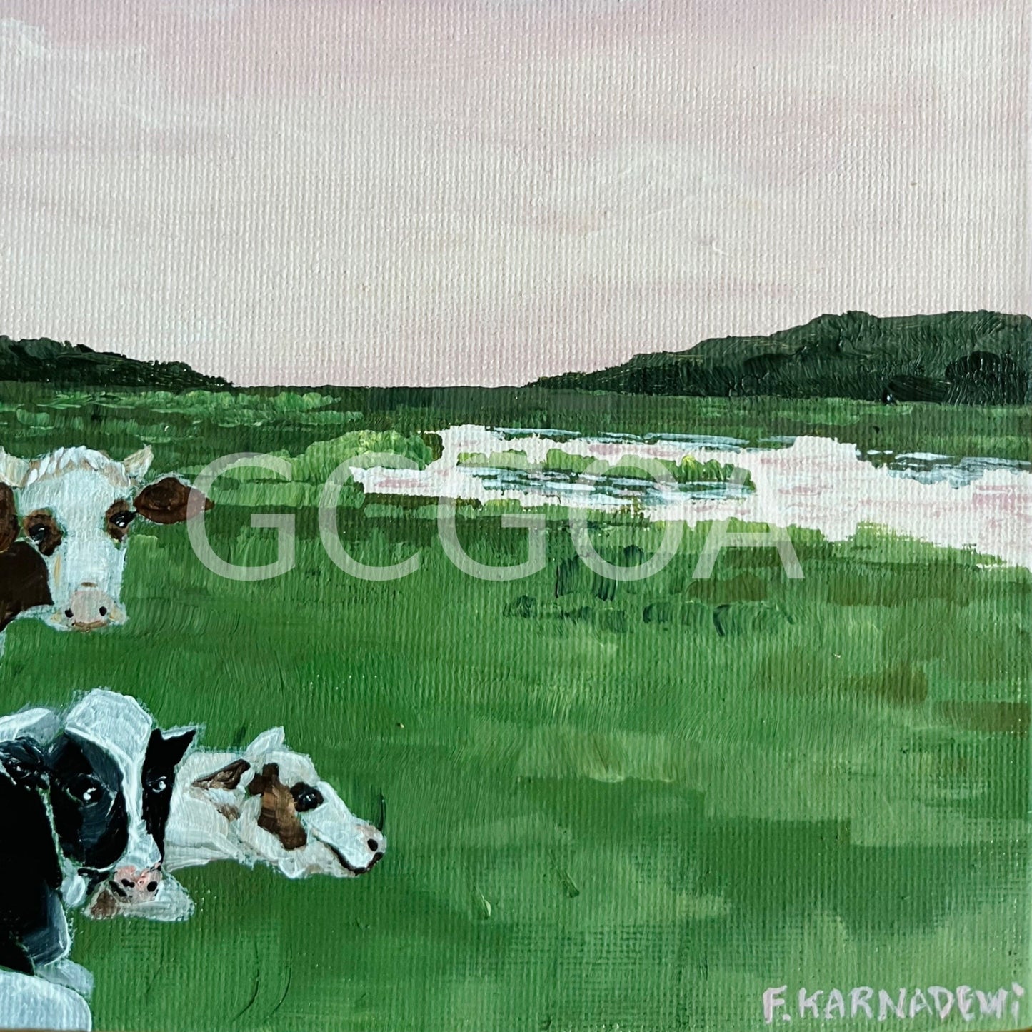 Sunset with Friends - Original Art - Gold Coast Gallery Of ArtFika Karnadewi