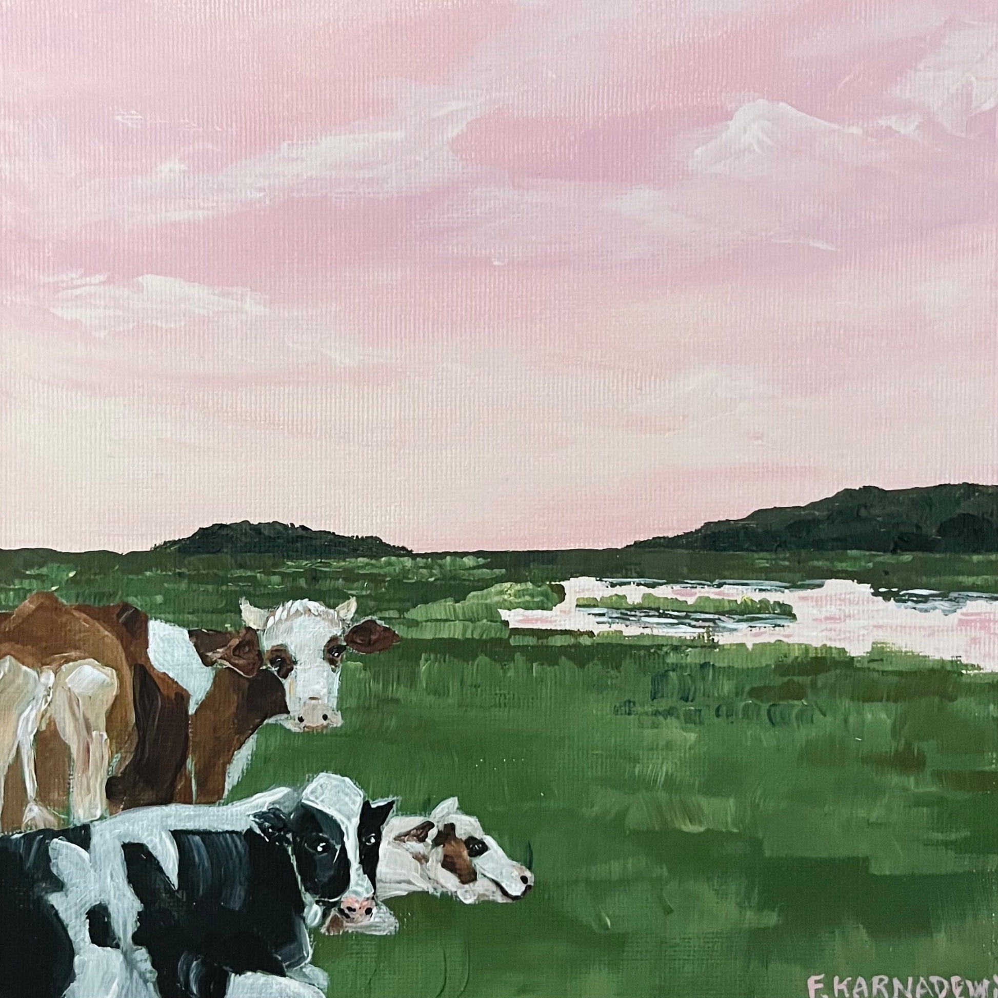 Sunset with Friends - Original Art - Gold Coast Gallery Of ArtFika Karnadewi