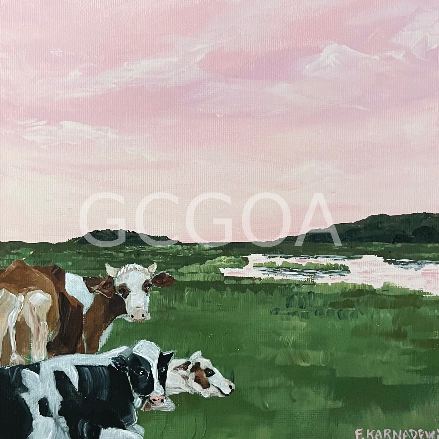 Sunset with Friends - Original Art - Gold Coast Gallery Of ArtFika Karnadewi