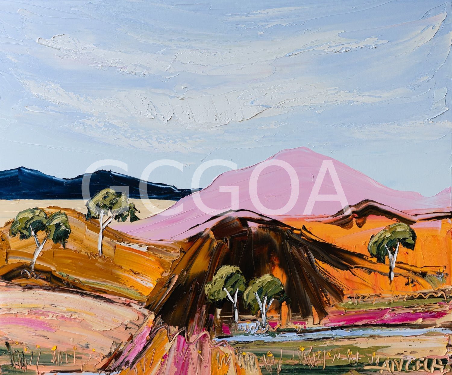 Sunwashed Terrain - Gold Coast Gallery Of ArtAngela Hawkey