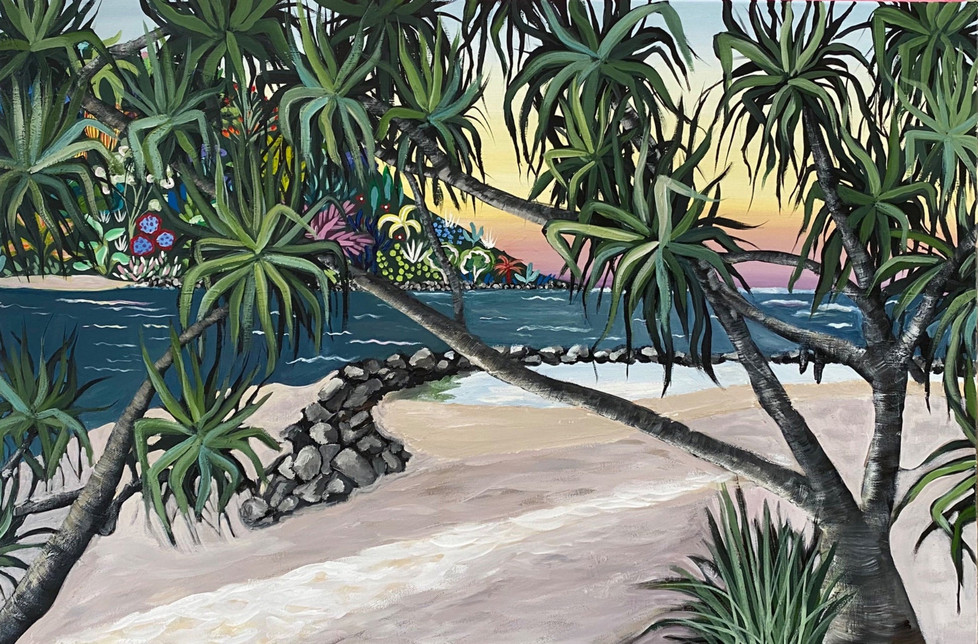 Tallebudgera Sunset - Gold Coast Gallery Of ArtDaniela Fowler Art
