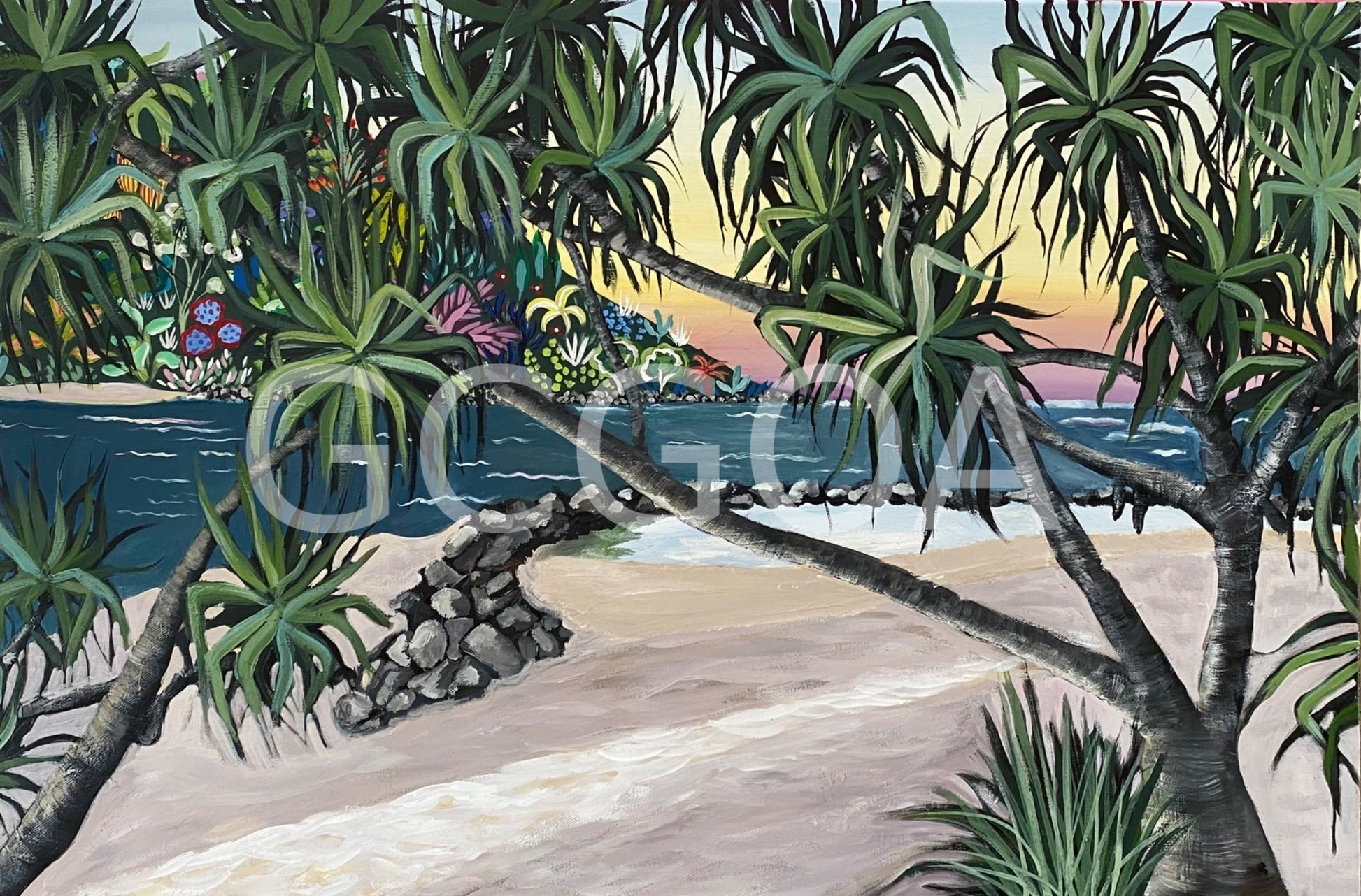 Tallebudgera Sunset - Gold Coast Gallery Of ArtDaniela Fowler Art