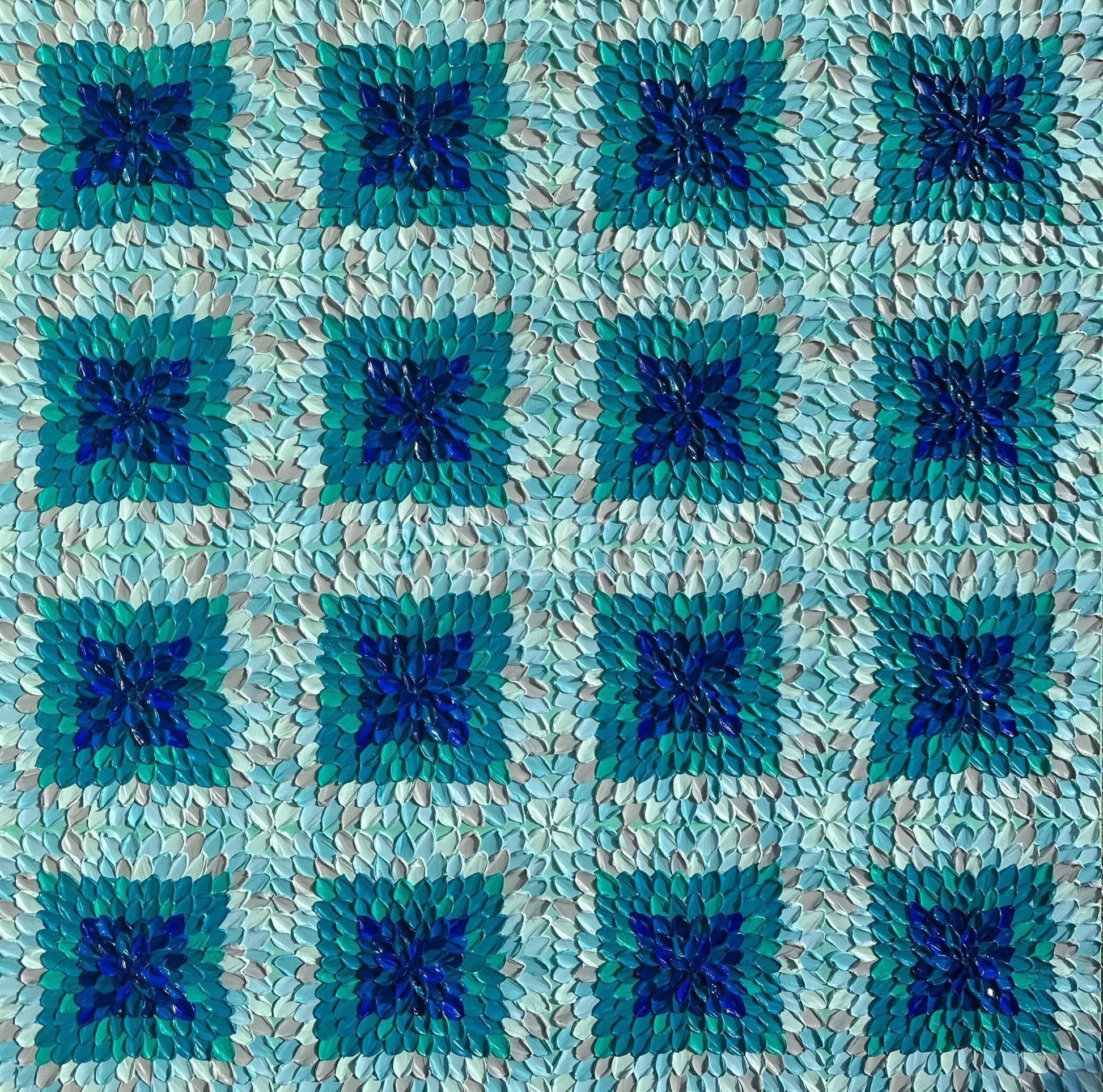 Teal Kaleidoscope - Original Art - Gold Coast Gallery Of ArtGuzaliya Xavier