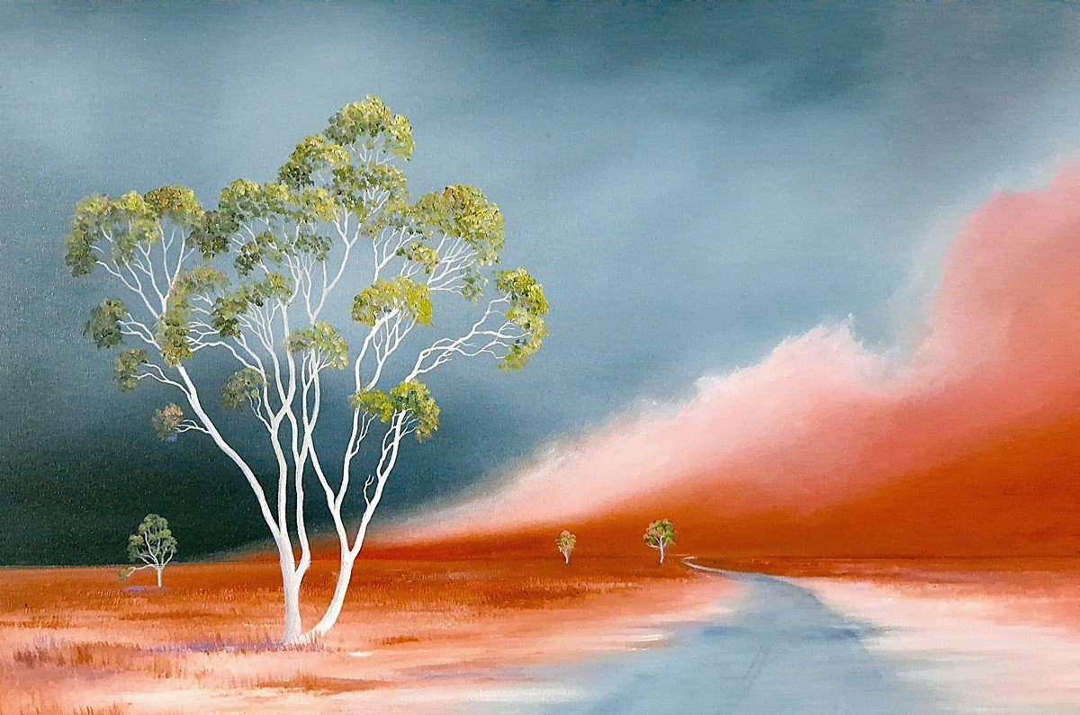 Thargomindah : Road Into Silence - Gold Coast Gallery Of ArtLucinda Leveille