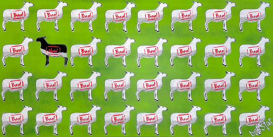 The Black Sheep - Green 2 122cm x 61cm - Gold Coast Gallery Of ArtDeborah Lang
