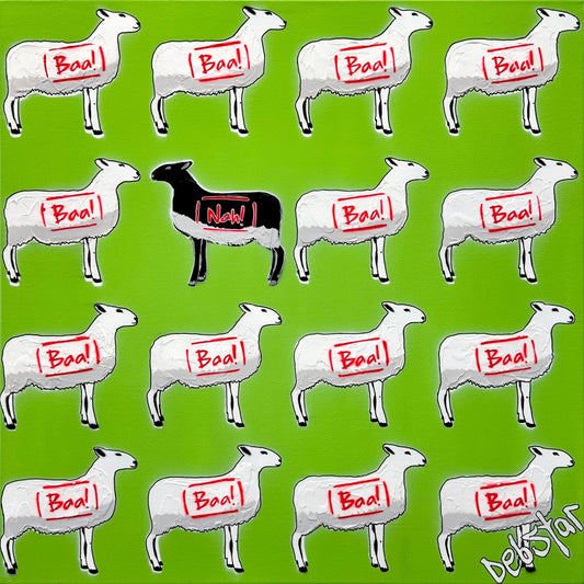 The Black Sheep - Green - Gold Coast Gallery Of ArtDeborah Lang