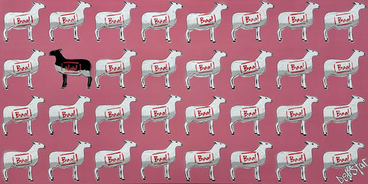 The Black Sheep Pink 2 122cm x 61cm - Gold Coast Gallery Of ArtDeborah Lang