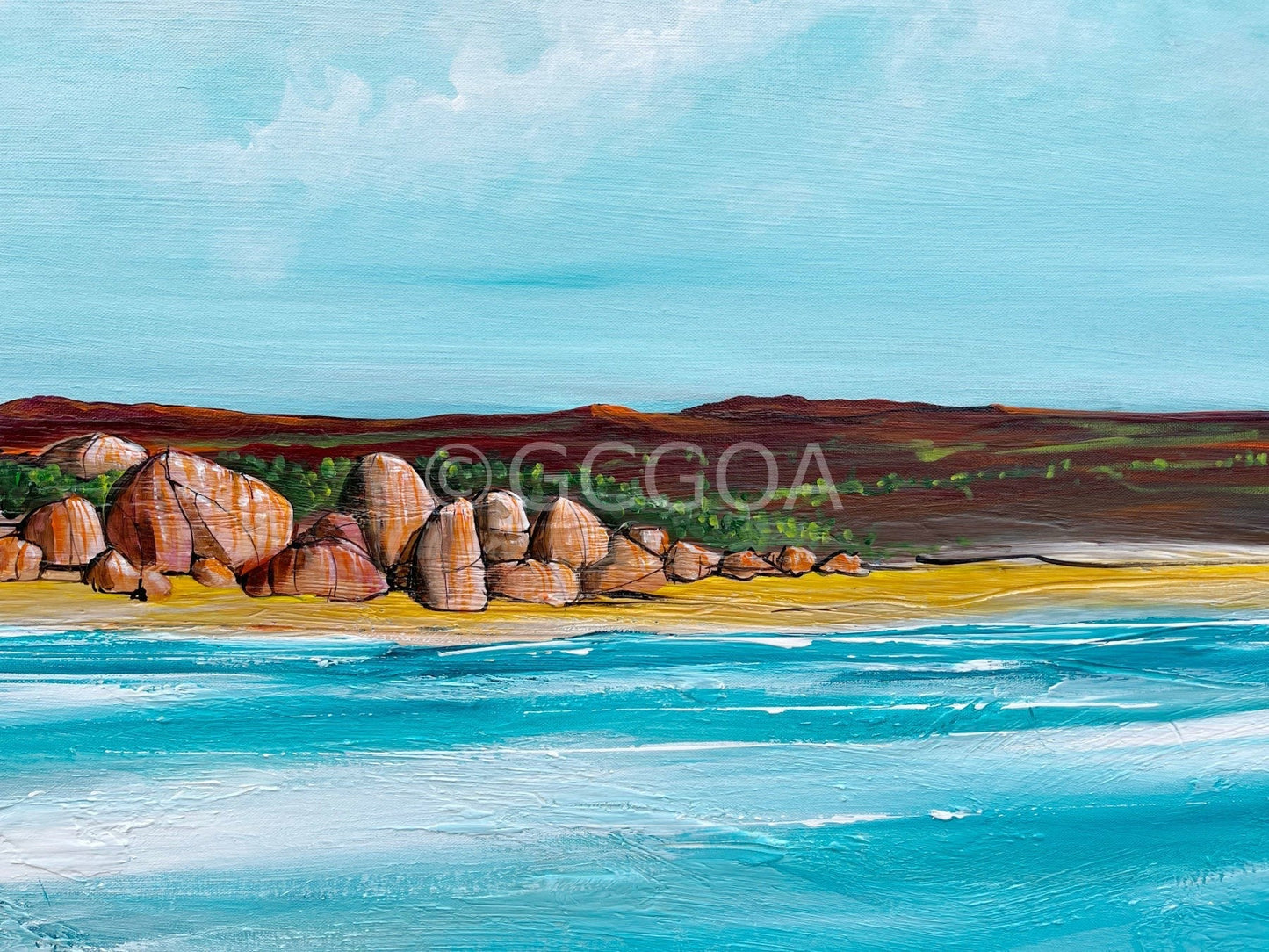 The Foreshore At Noon - Original Art - Gold Coast Gallery Of ArtTania Chanter