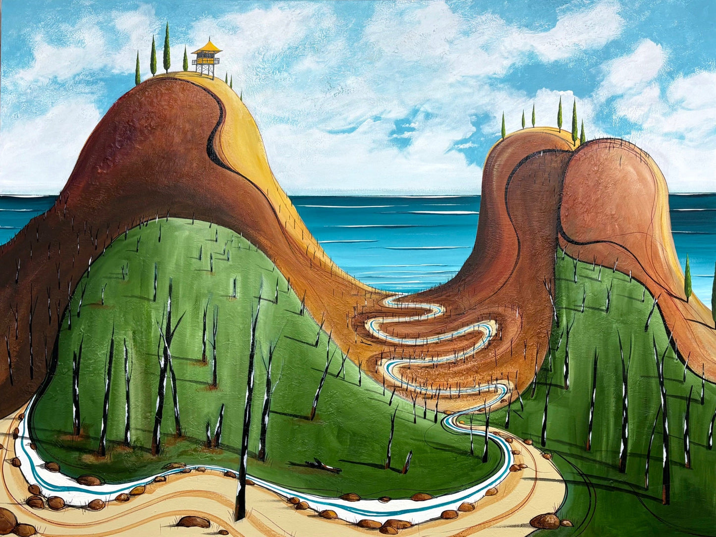 The Hill Behind The Flags - Gold Coast Gallery Of ArtTania Chanter