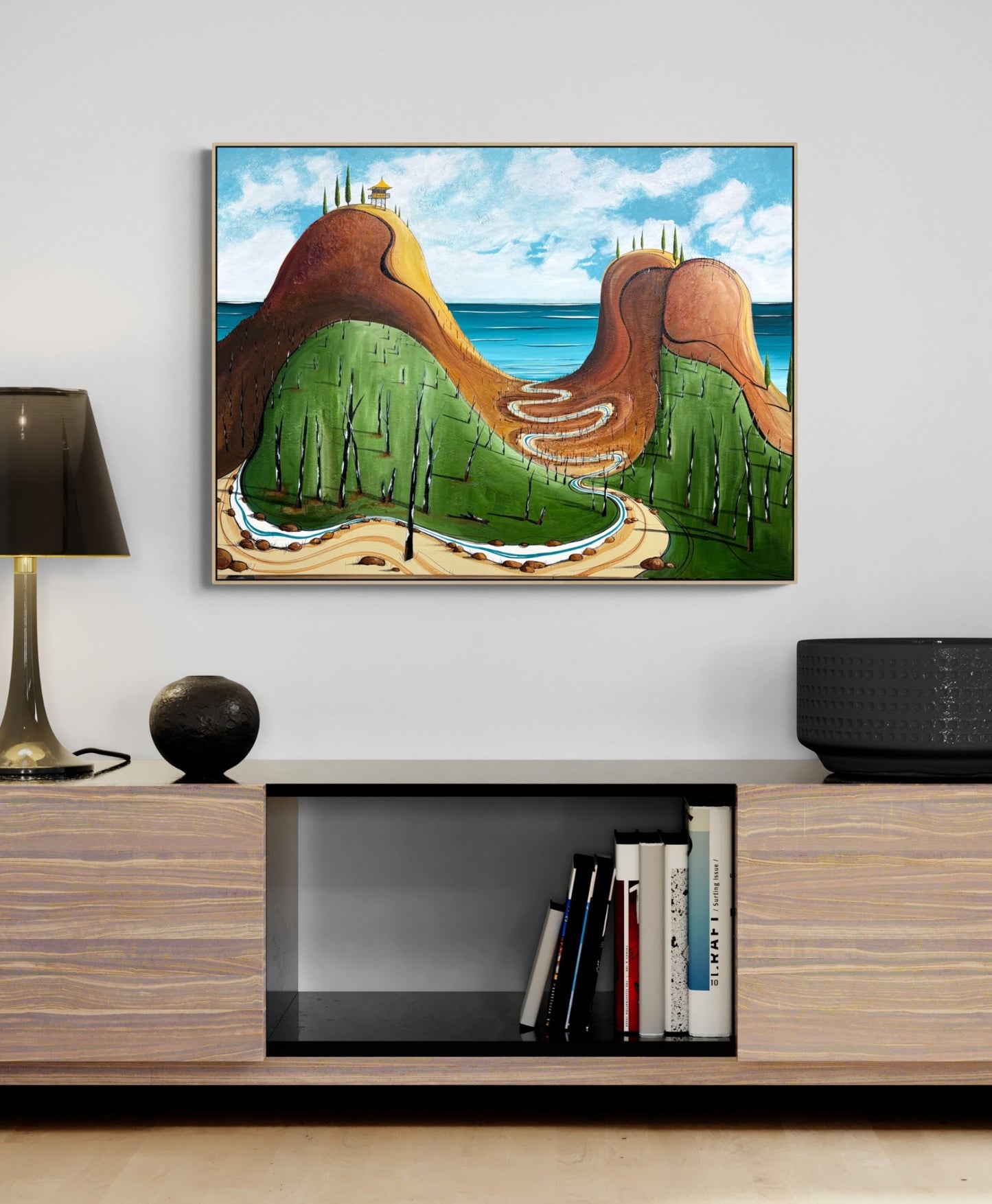 The Hill Behind The Flags - Gold Coast Gallery Of ArtTania Chanter