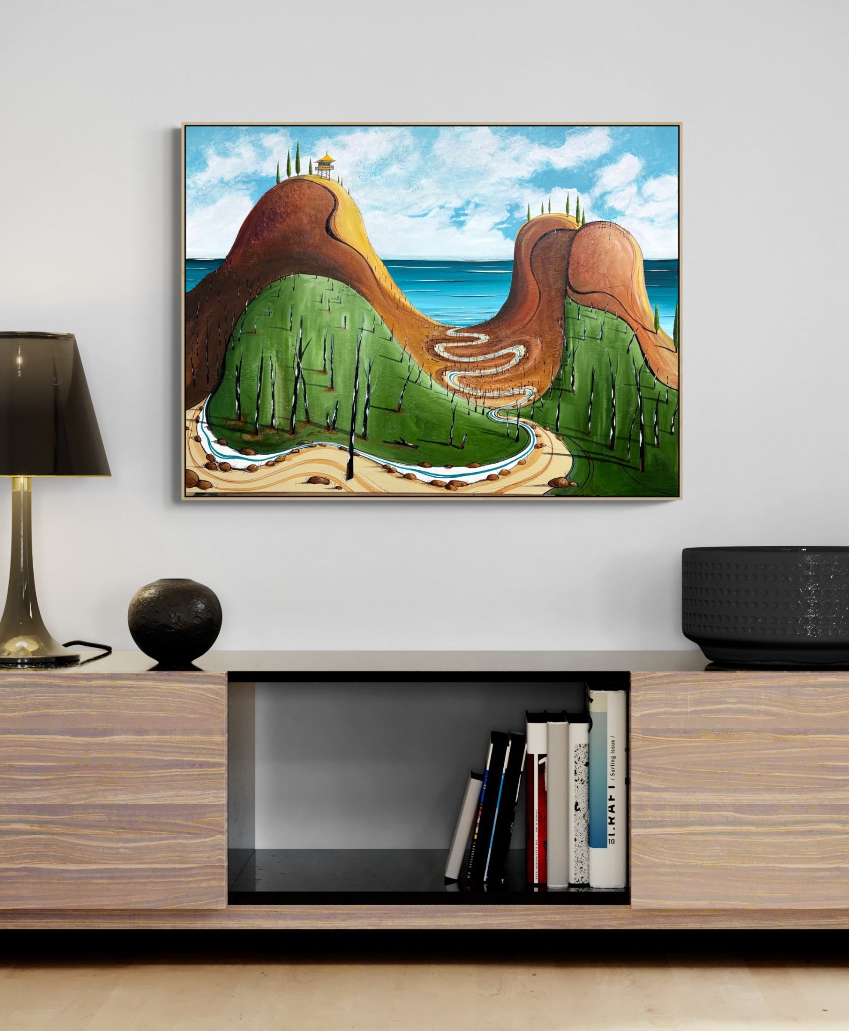 The Hill Behind The Flags - Gold Coast Gallery Of ArtTania Chanter