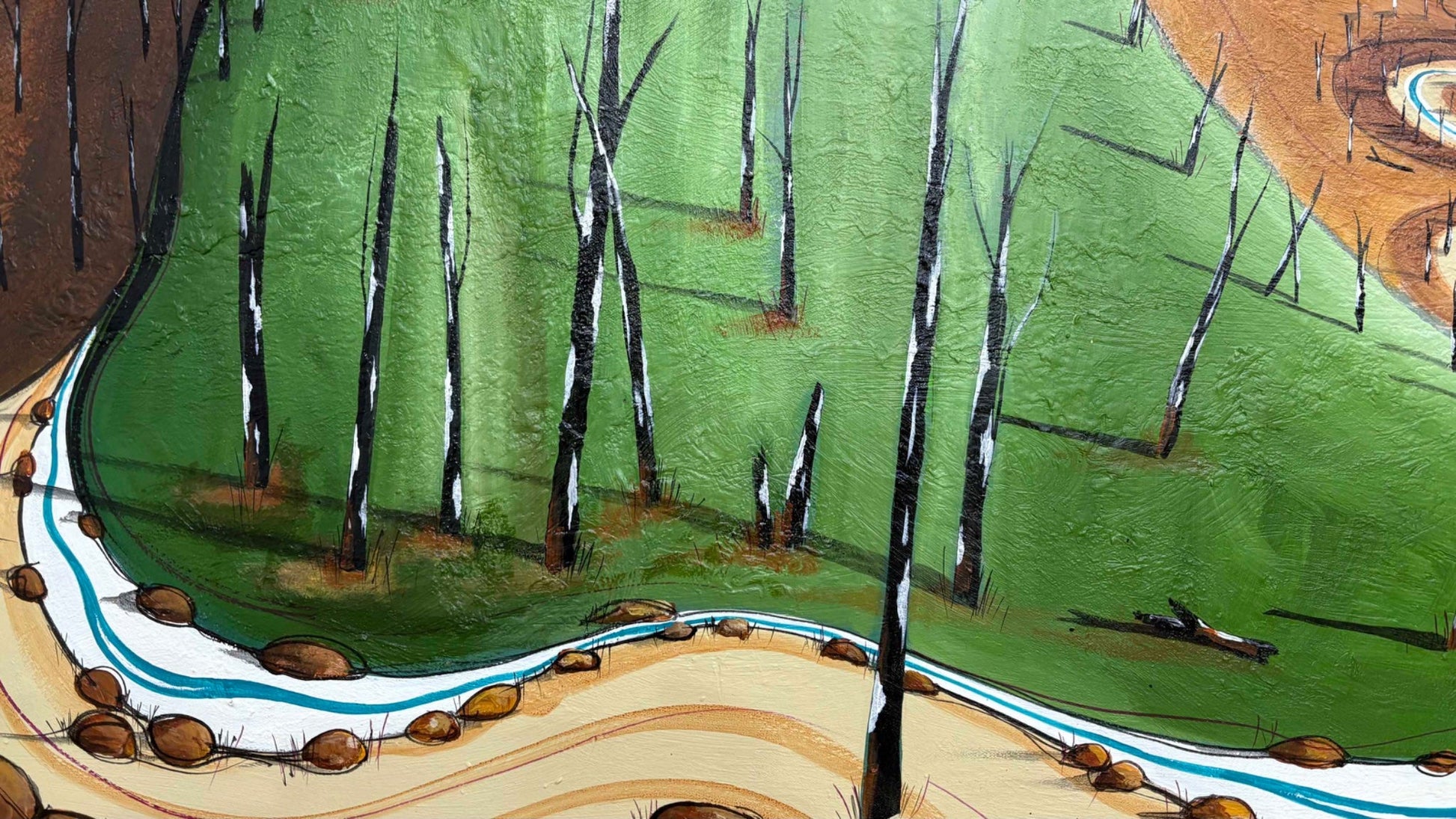 The Hill Behind The Flags - Gold Coast Gallery Of ArtTania Chanter