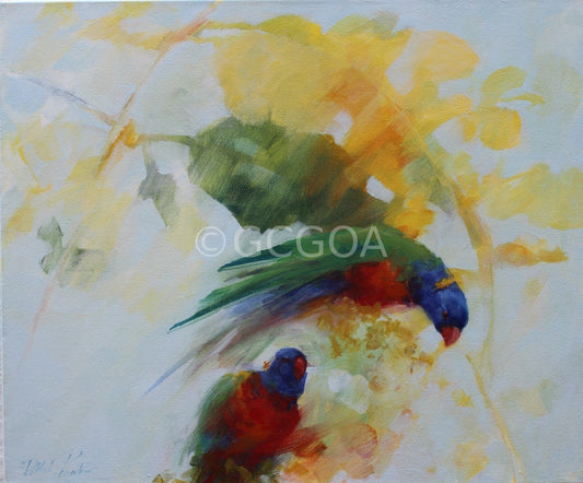 The Nectar Lovers 3 - Original Art - Gold Coast Gallery Of ArtDeb Parker Artist