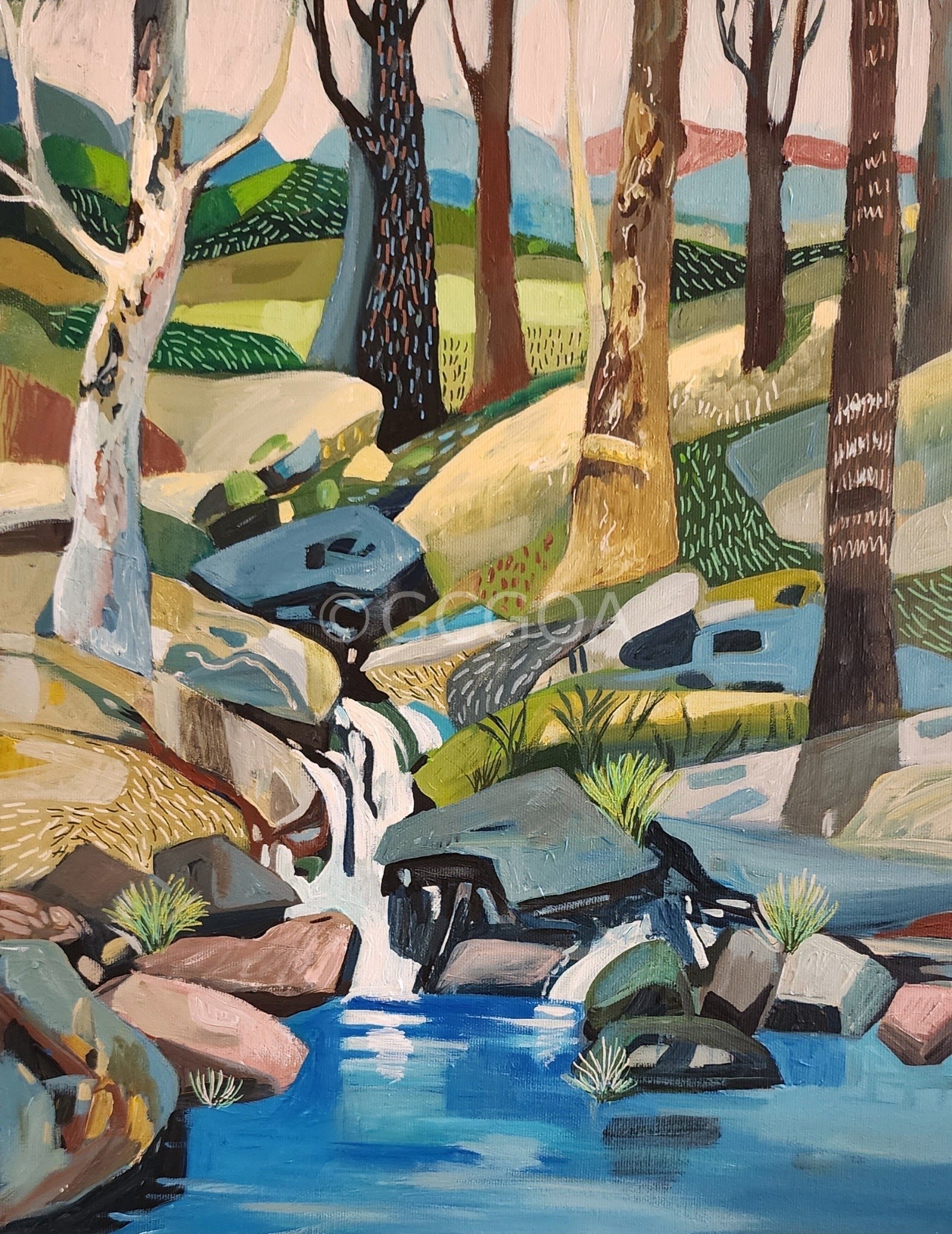 The Rock Pond - Original Art - Gold Coast Gallery Of ArtSusan Trudinger