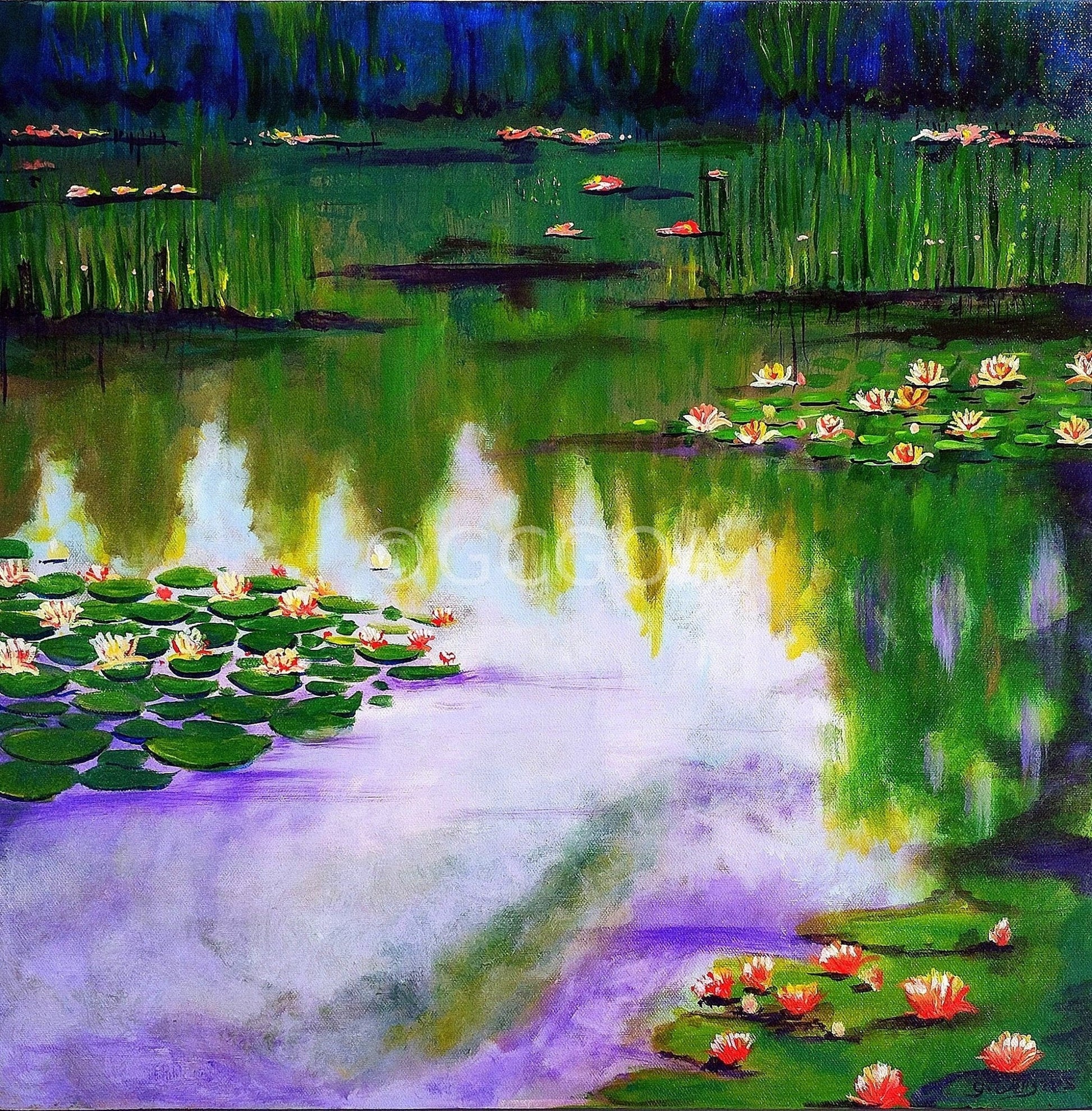 The water lily pond - Original Art - Gold Coast Gallery Of ArtYvonne Wells
