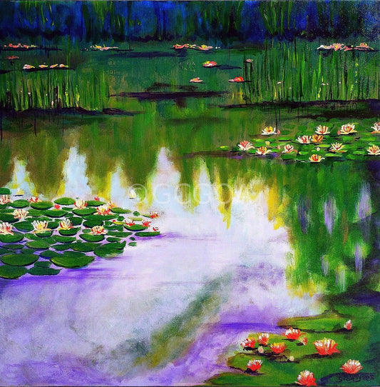 The water lily pond - Original Art - Gold Coast Gallery Of ArtYvonne Wells