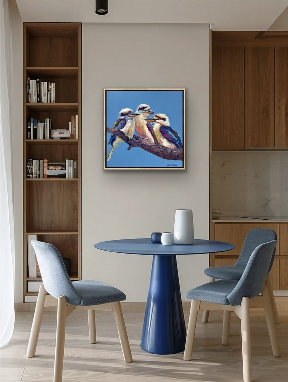 Three Kookaburras 4 - Gold Coast Gallery Of ArtJos Coufreur