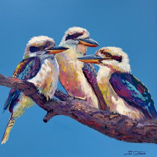 Three Kookaburras 4 - Gold Coast Gallery Of ArtJos Coufreur