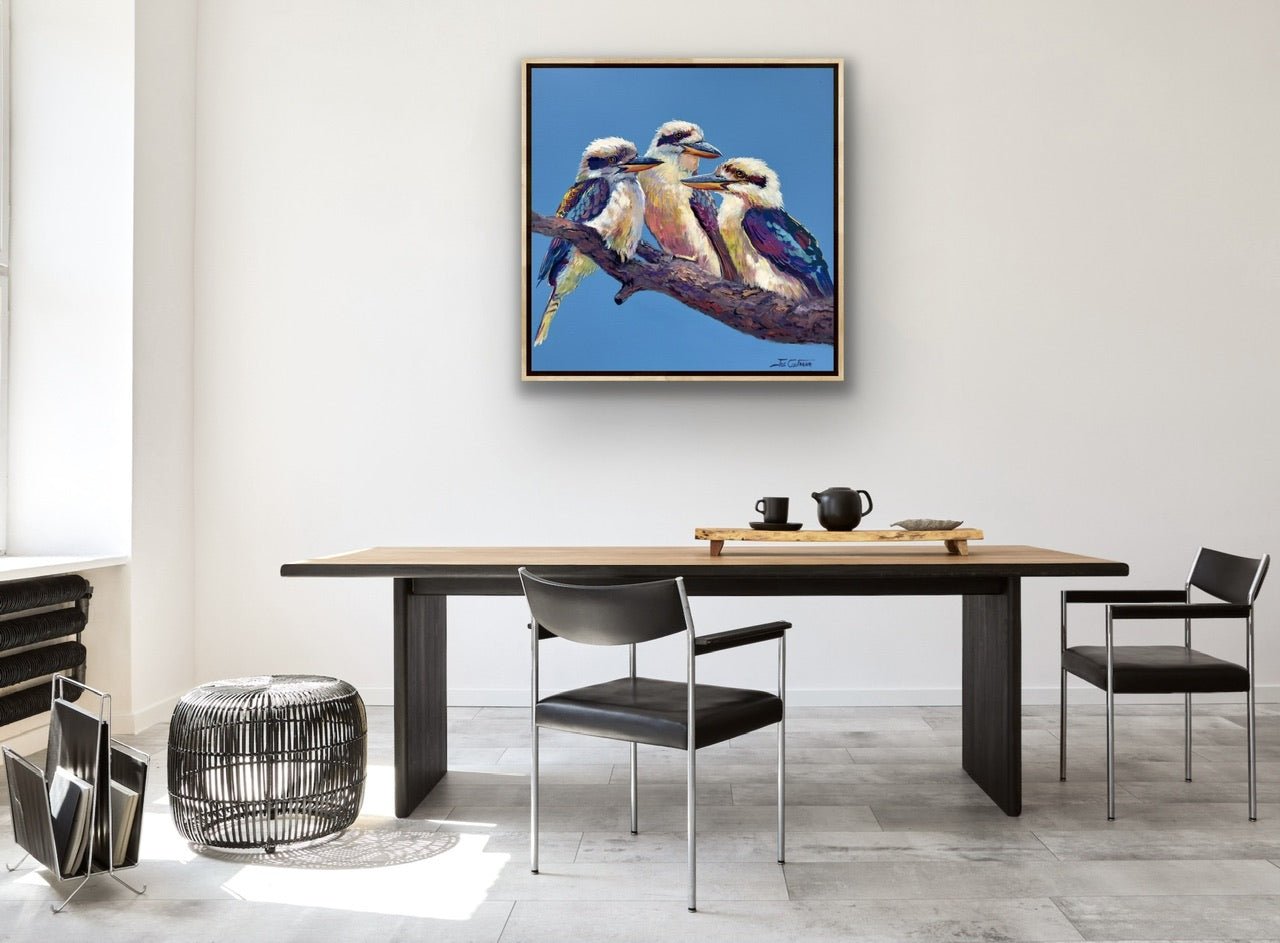 Three Kookaburras 4 - Gold Coast Gallery Of ArtJos Coufreur