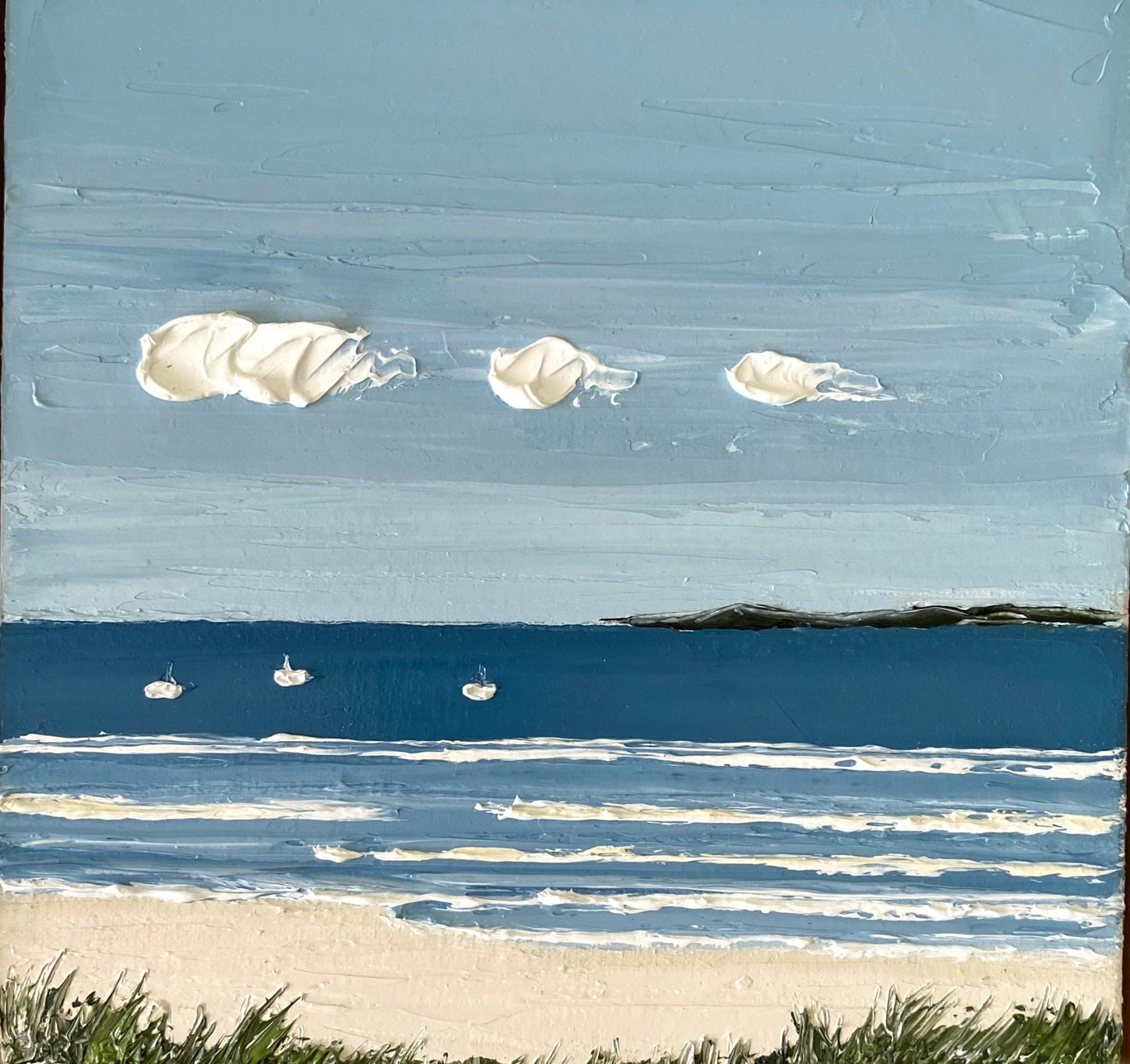 Three Little White Boats - Gold Coast Gallery Of ArtJustine Bartie