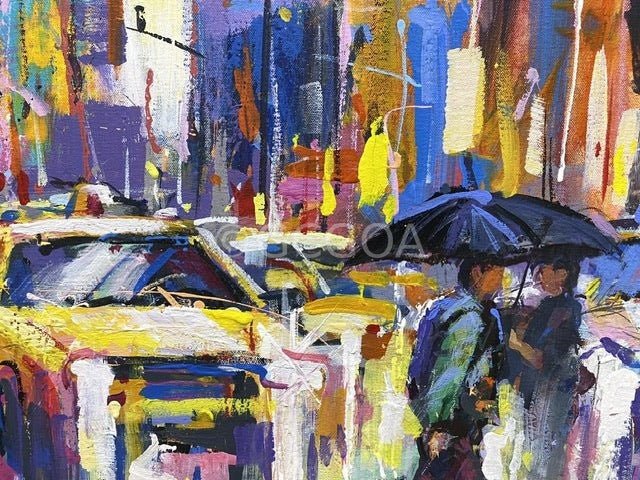 Times Square New York - Original Art - Gold Coast Gallery Of ArtJos Coufreur