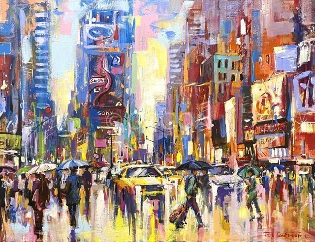 Times Square New York - Original Art - Gold Coast Gallery Of ArtJos Coufreur