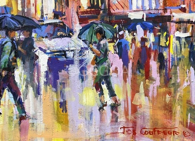 Times Square New York - Original Art - Gold Coast Gallery Of ArtJos Coufreur