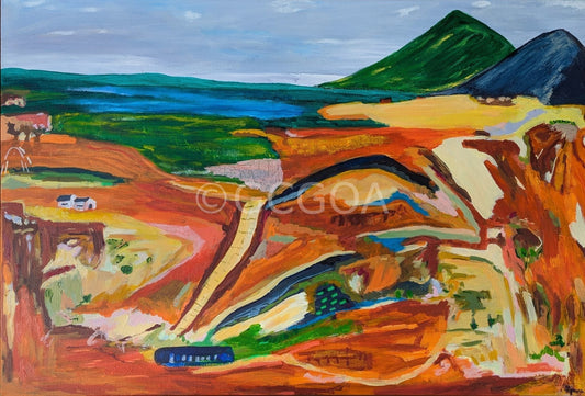 Tracks Through the Ochre Plains - Original Art - Gold Coast Gallery Of ArtAlpana Rai