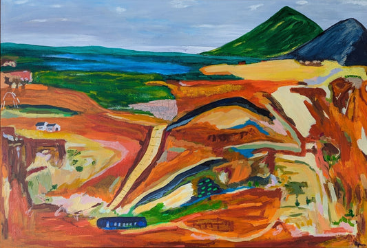 Tracks Through the Ochre Plains - Original Art - Gold Coast Gallery Of ArtAlpana Rai