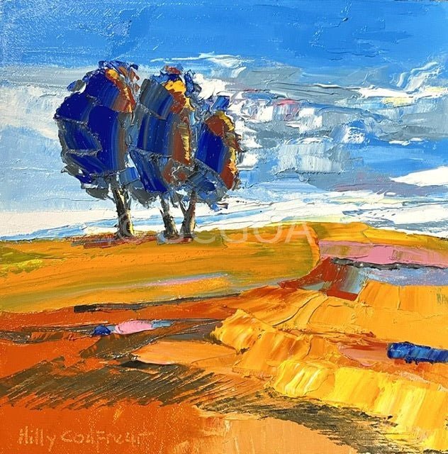 Trees on Hilltop 2 - Plein Air - Gold Coast Gallery Of ArtHilly Coufreur