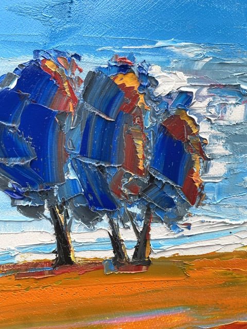 Trees on Hilltop 2 - Plein Air - Gold Coast Gallery Of ArtHilly Coufreur