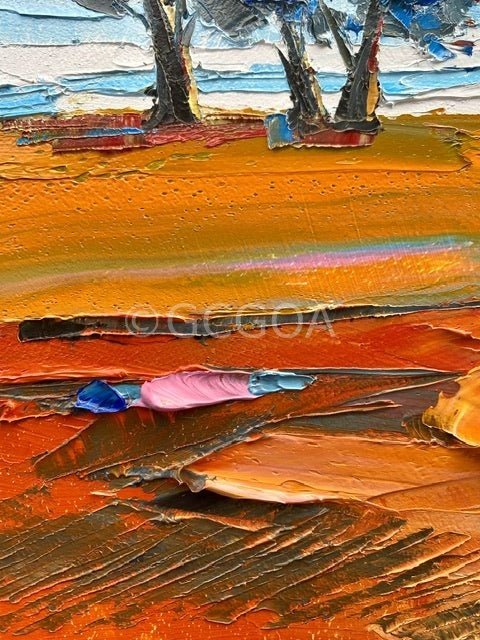 Trees on Hilltop 2 - Plein Air - Gold Coast Gallery Of ArtHilly Coufreur