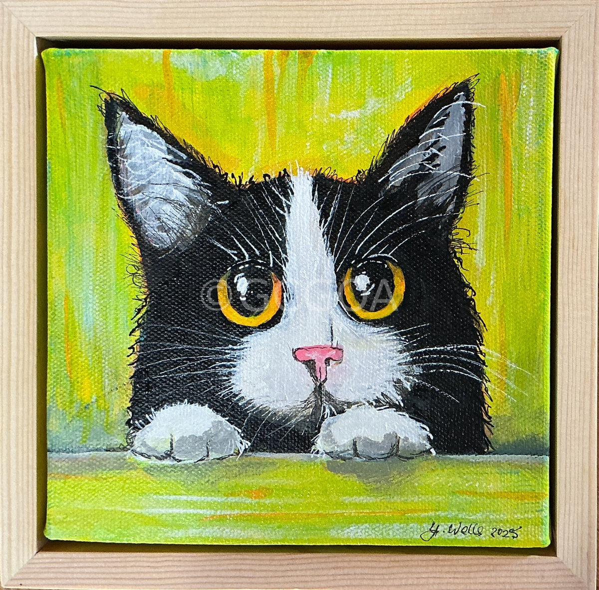 Tuxedo the cat - Gold Coast Gallery Of ArtYvonne Wells