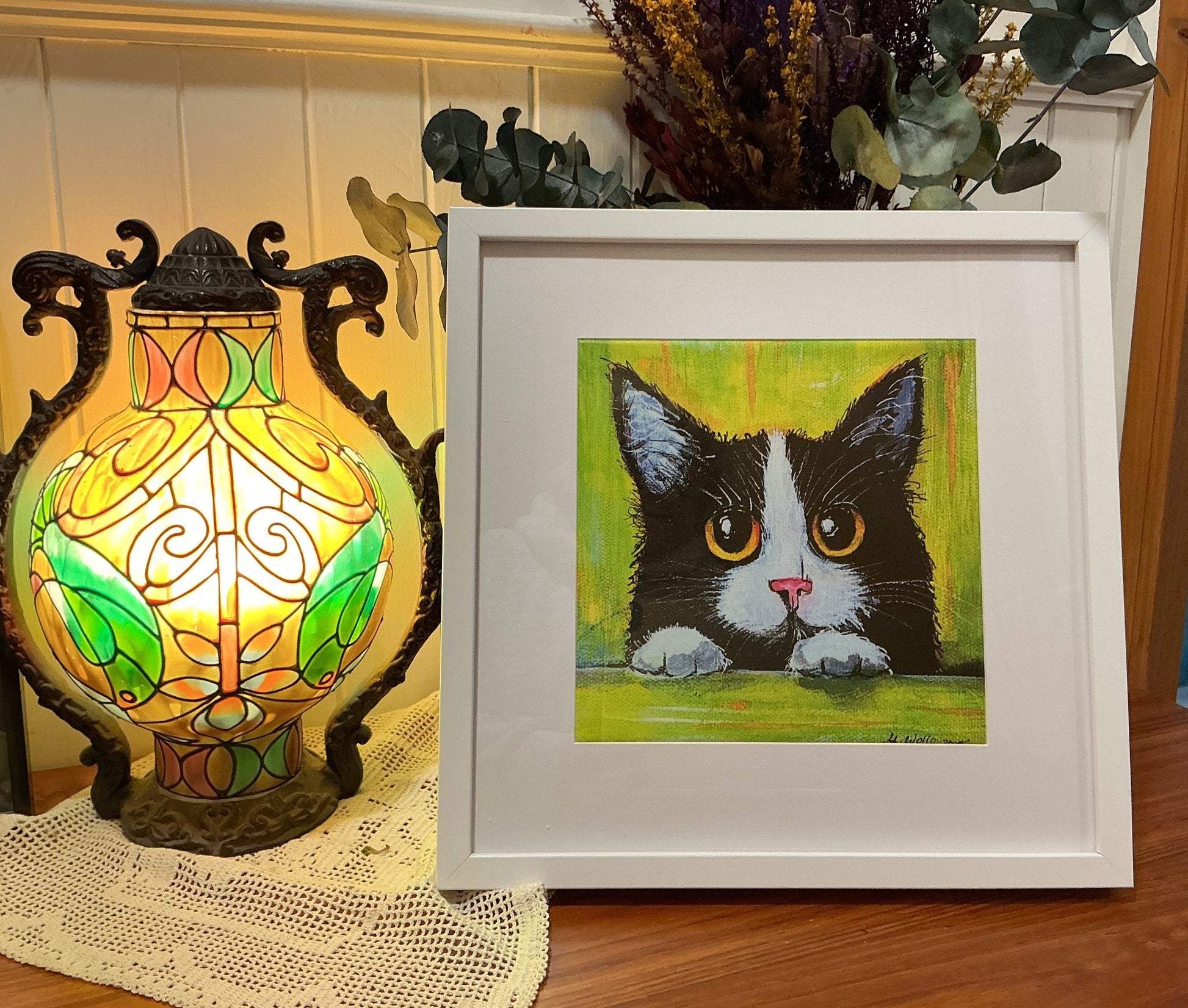Tuxedo the cat - Gold Coast Gallery Of ArtYvonne Wells