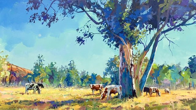 Under the Gumtree 4 - Original Art - Gold Coast Gallery Of ArtJos Coufreur