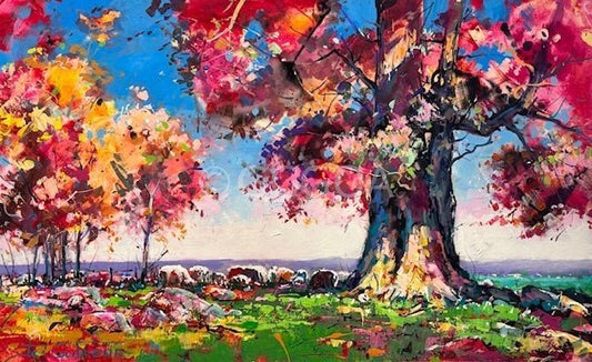 Under the Gumtree 5 - Original Art - Gold Coast Gallery Of ArtJos Coufreur