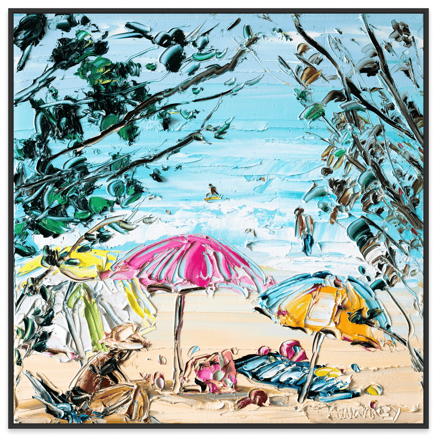 Under The Umbrella - Fine Art Print - Gold Coast Gallery Of ArtAngela Hawkey