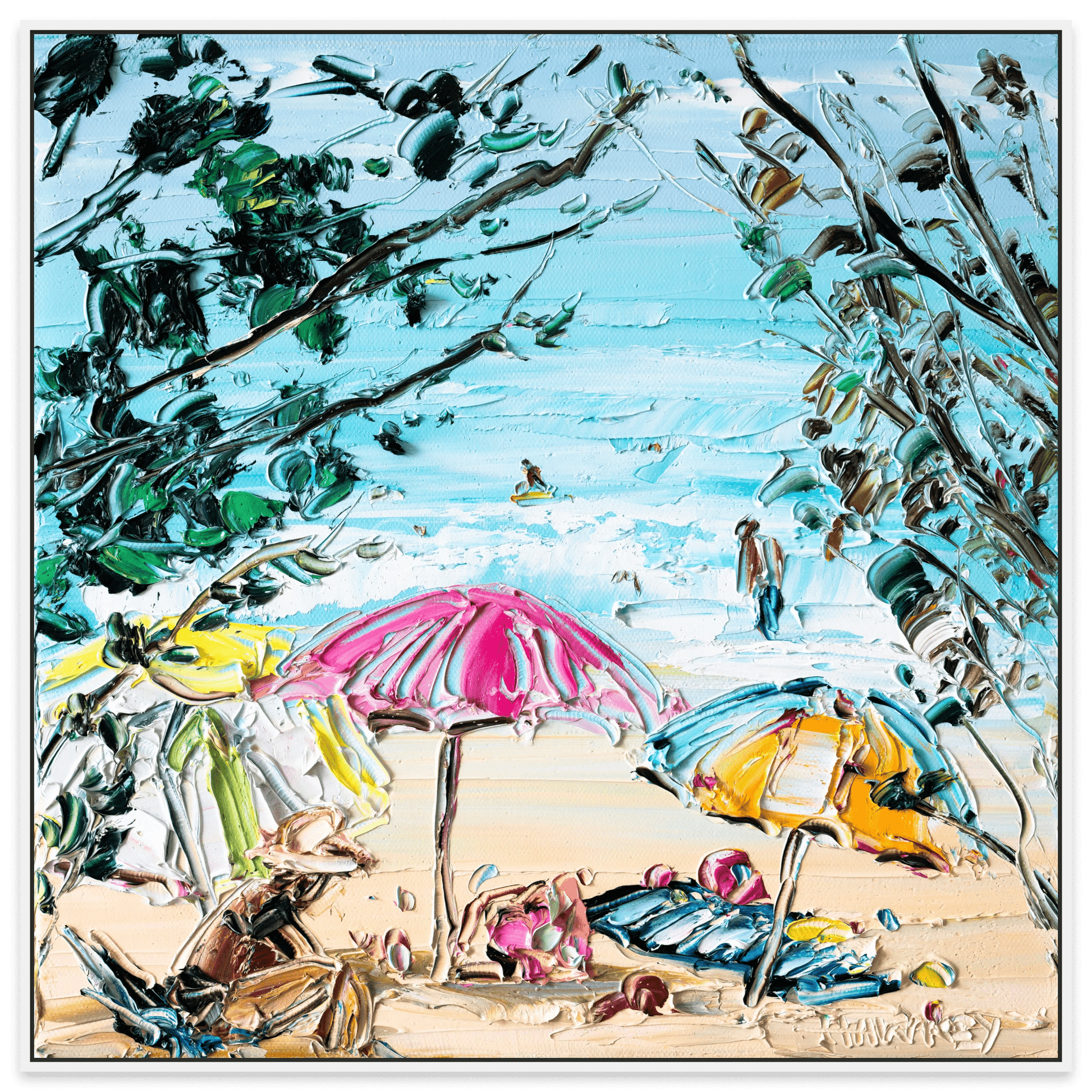 Under The Umbrella - Fine Art Print - Gold Coast Gallery Of ArtAngela Hawkey