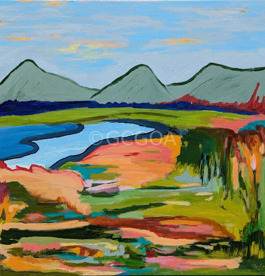 Vibrant Terrain - Original Art - Gold Coast Gallery Of ArtAlpana Rai