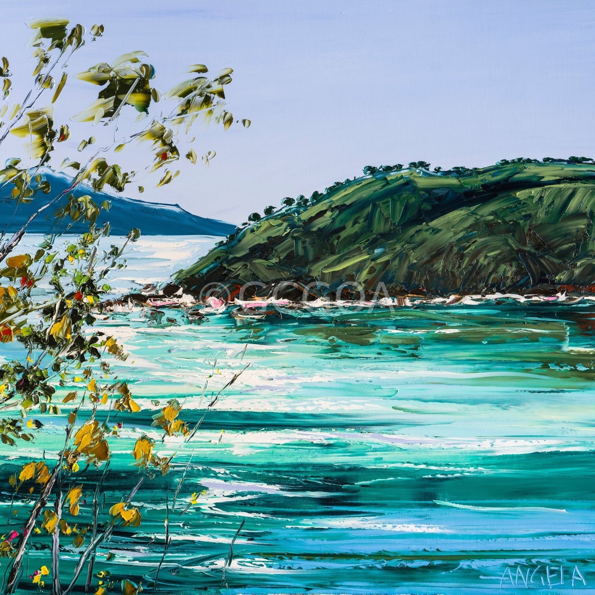 Viridian Seas 2 - Fine Art Print - Gold Coast Gallery Of ArtAngela Hawkey