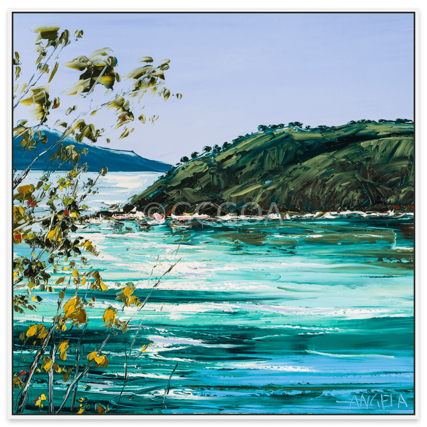 Viridian Seas 2 - Fine Art Print - Gold Coast Gallery Of ArtAngela Hawkey