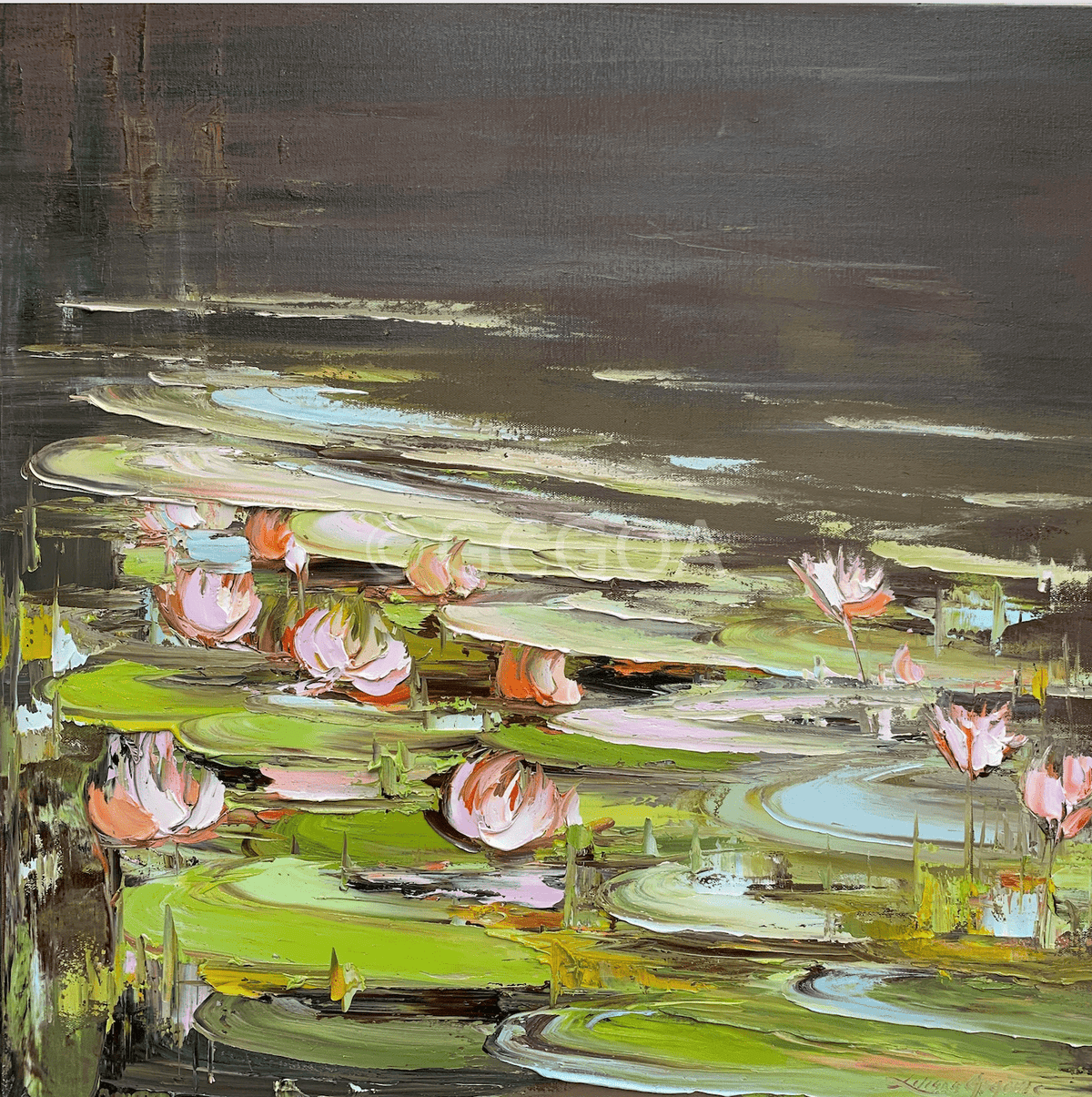Water Lilies No 151 - Original Art - Gold Coast Gallery Of ArtLiliana Gigovic