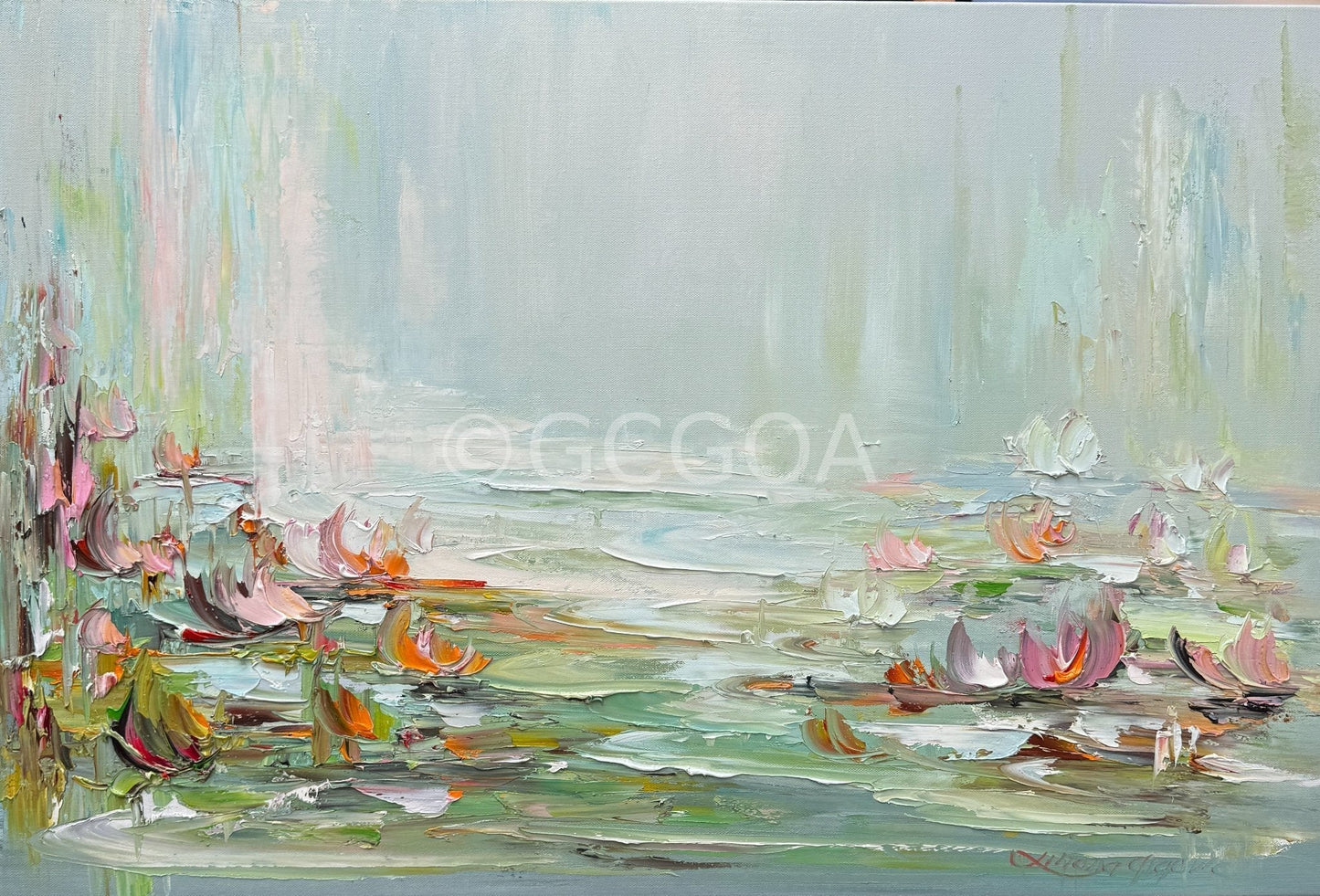 Water Lilies No 165 - Original Art - Gold Coast Gallery Of ArtLiliana Gigovic