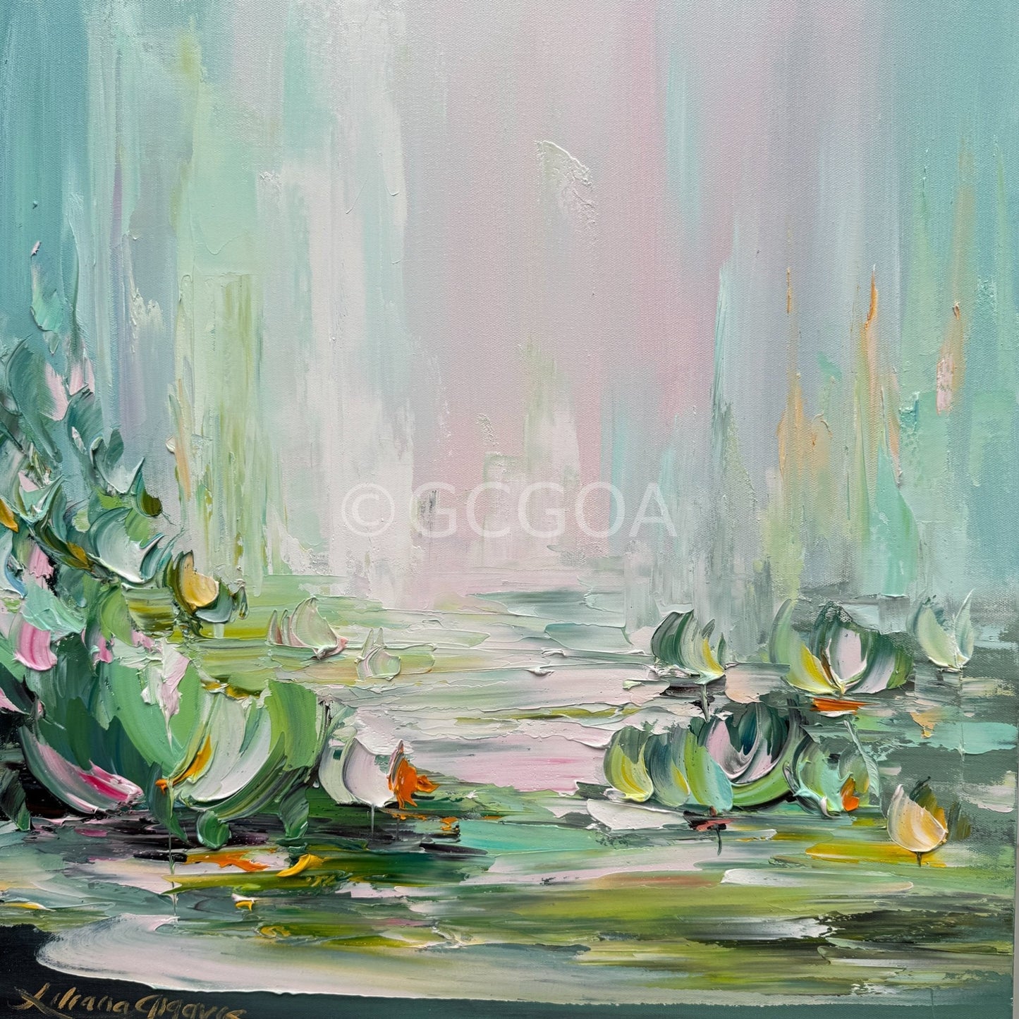 Water Lilies No 177 - Original Art - Gold Coast Gallery Of ArtLiliana Gigovic